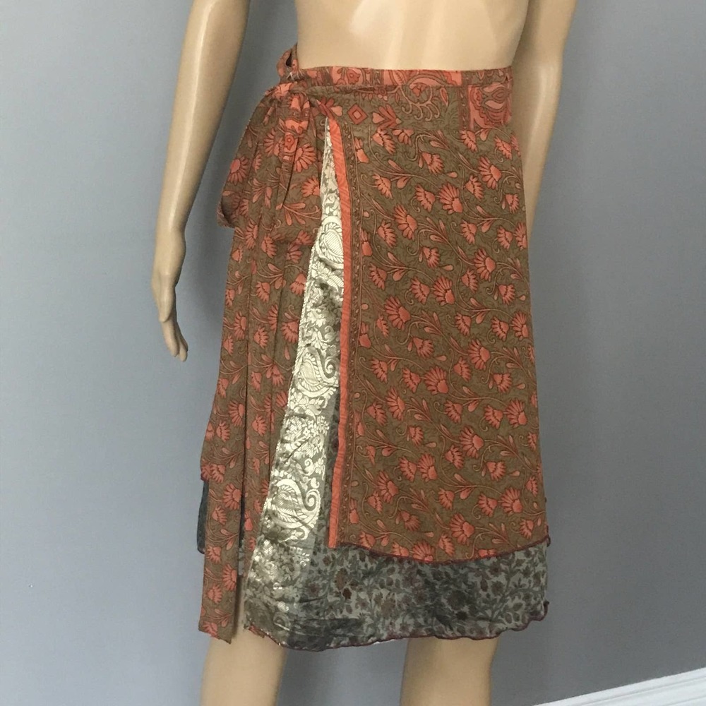 100% Silk Wrap-Around Skirt